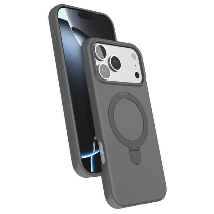 Mey İthalat®   iPhone 17 Pro Regal Magsafe Standlı Kapak - Titan Gri
