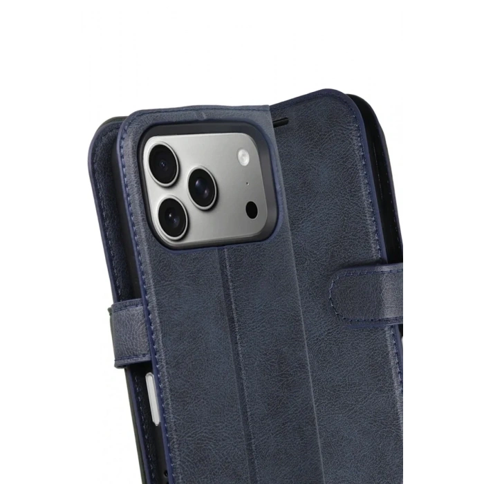 Mey İthalat®   iPhone 17 Pro Trend S Plus Kapaklı Kılıf - Lacivert