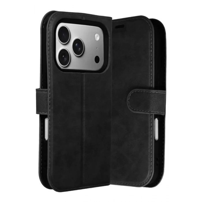 Mey İthalat®   iPhone 17 Pro Trend S Plus Kapaklı Kılıf - Siyah