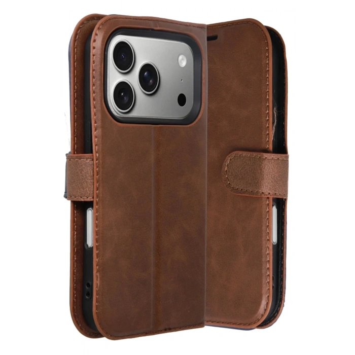 Mey İthalat®   iPhone 17 Pro Trend S Plus Kapaklı Kılıf - Taba