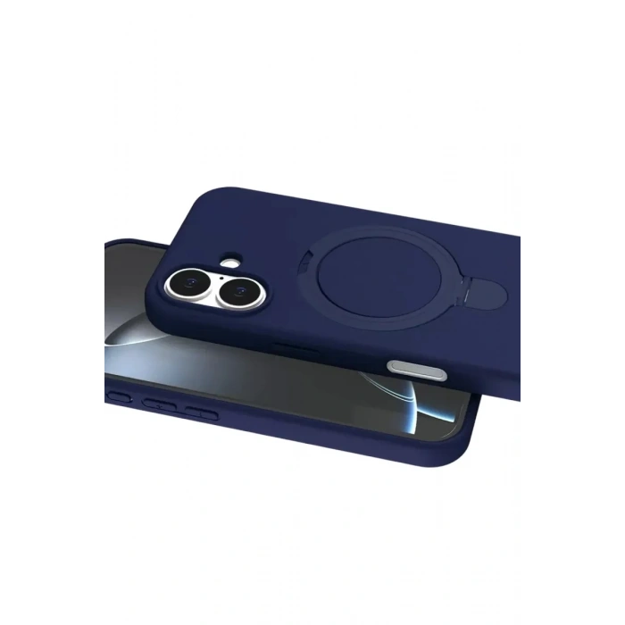 Mey İthalat®   iPhone 17 Regal Magsafe Standlı Kapak - Lacivert