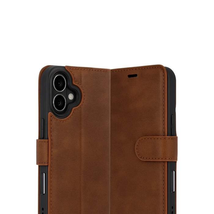 Mey İthalat®   iPhone 17 Trend S Plus Kapaklı Kılıf - Taba