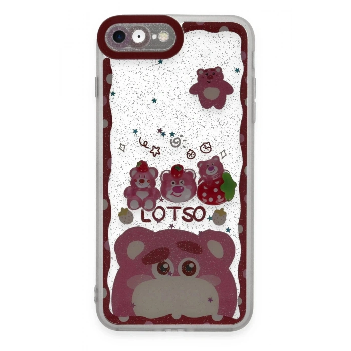 Mey İthalat®  iPhone 7 Kılıf Sweet Desenli Silikon Kapak - Pembe