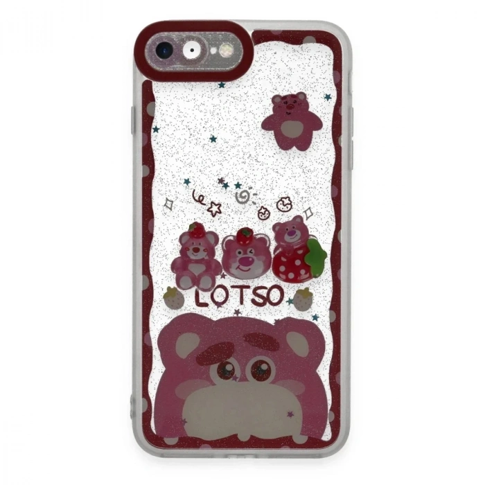 Mey İthalat®  iPhone 7 Kılıf Sweet Desenli Silikon Kapak - Pembe