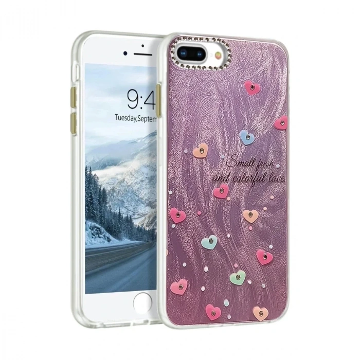 Mey İthalat®  iPhone 7 Plus Kılıf Blade Aynalı Desenli Kapak - Desen 8