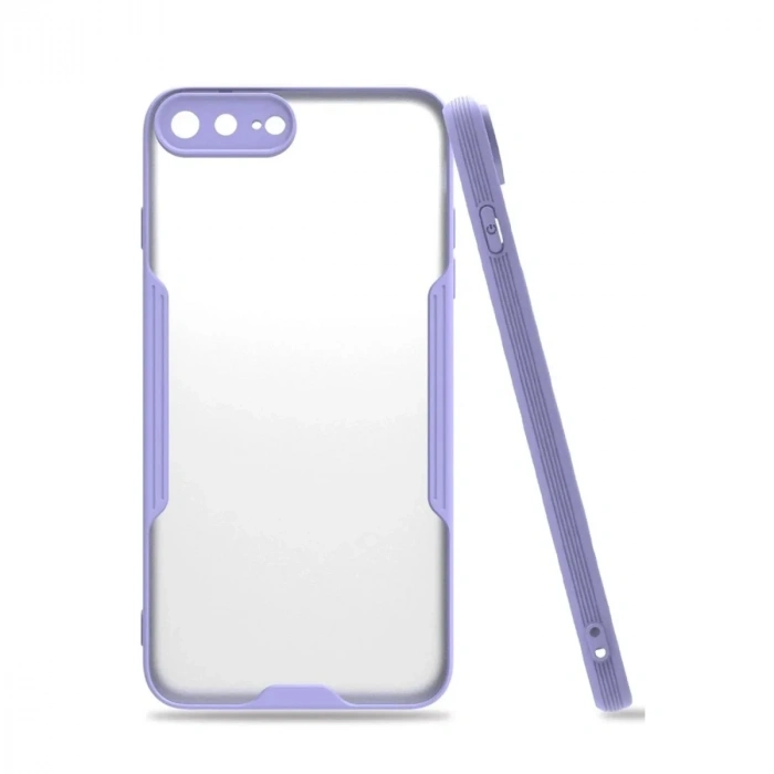 Mey İthalat®  iPhone 7 Plus Kılıf Platin Silikon - Lila