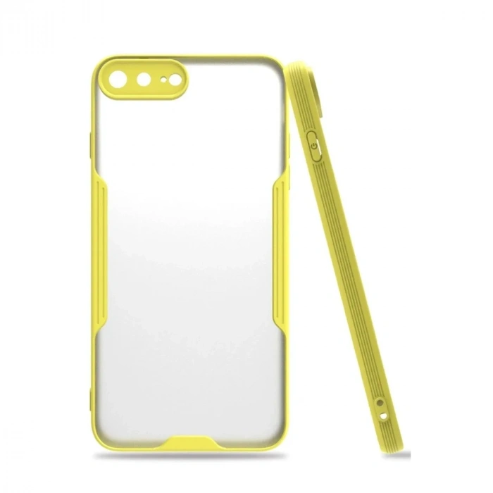 Mey İthalat®  iPhone 7 Plus Kılıf Platin Silikon - Sarı