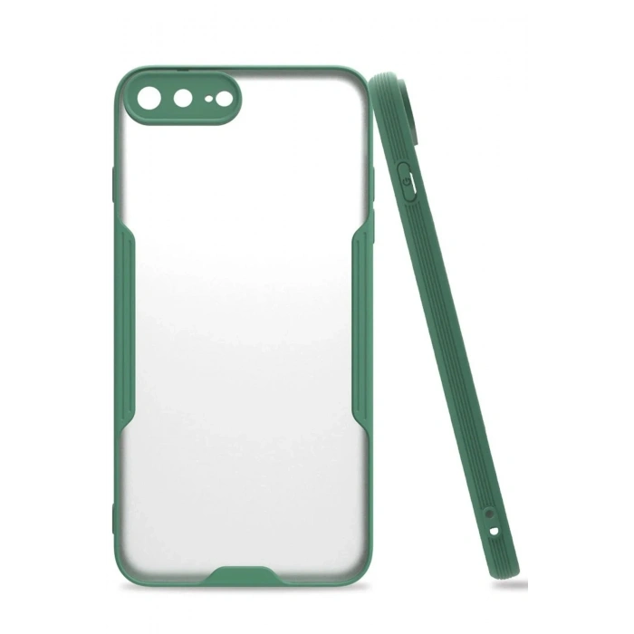 Mey İthalat®  iPhone 7 Plus Kılıf Platin Silikon - Yeşil