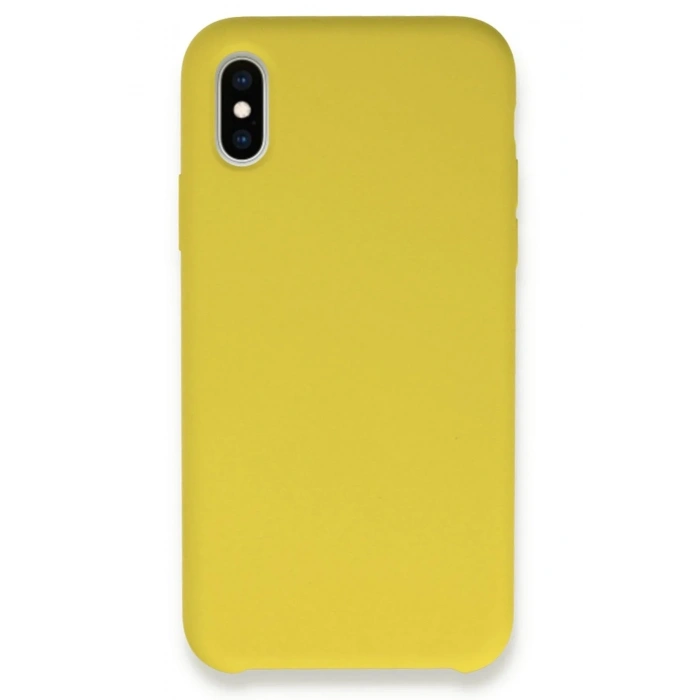Mey İthalat®  iPhone X Kılıf Lansman Legant Silikon - Sarı