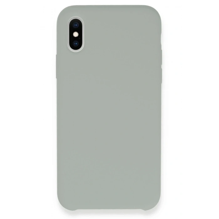 Mey İthalat®  iPhone XS Max Kılıf Lansman Legant Silikon - Açık Gri