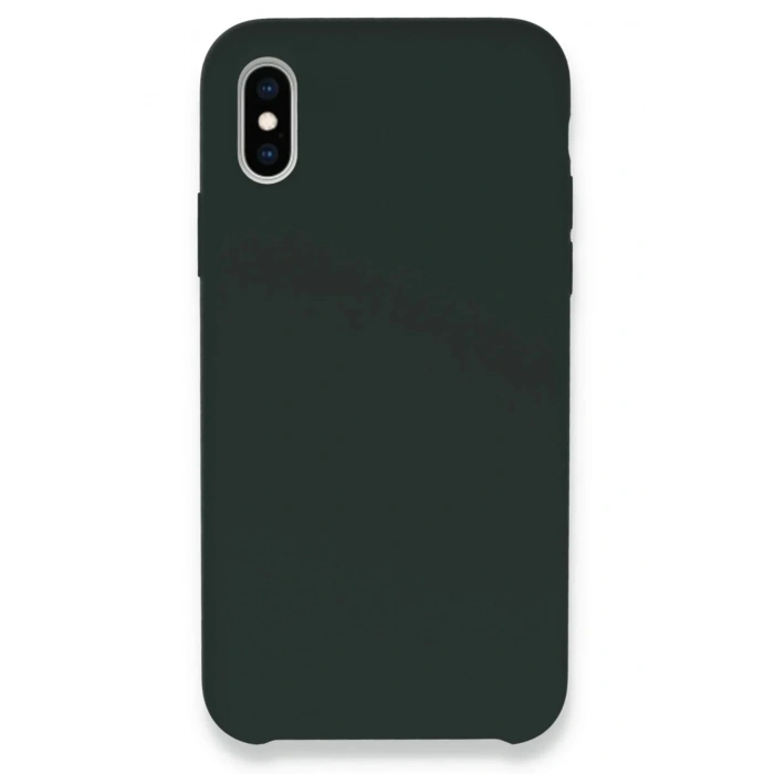 Mey İthalat®  iPhone XS Max Kılıf Lansman Legant Silikon - Koyu Yeşil