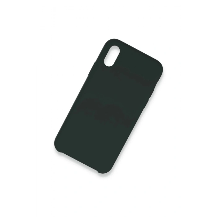 Mey İthalat®  iPhone XS Max Kılıf Lansman Legant Silikon - Koyu Yeşil