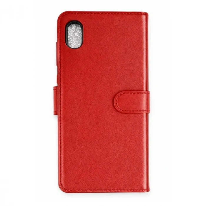 Mey İthalat®   iPhone XS Max Trend S Plus Kapaklı Kılıf - Kırmızı