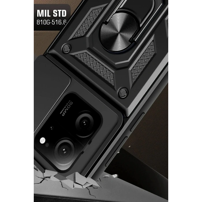Mey İthalat®   Mi 13T Pro Kılıf Pars Lens Yüzüklü Silikon - Yeşil