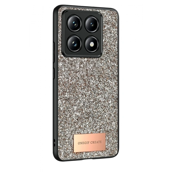 Mey İthalat®   Mi 14T Pro Bright Simli Kapak - Gold