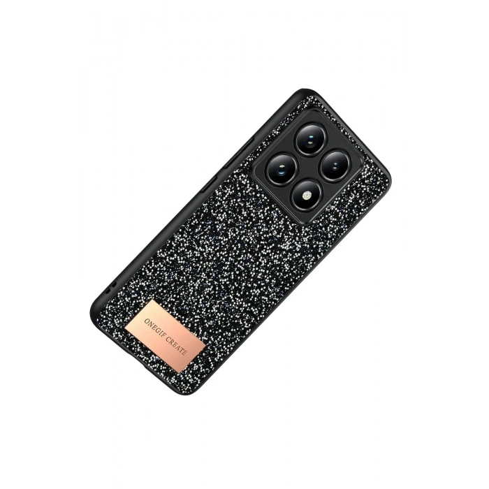 Mey İthalat®   Mi 14T Pro Bright Simli Kapak - Siyah