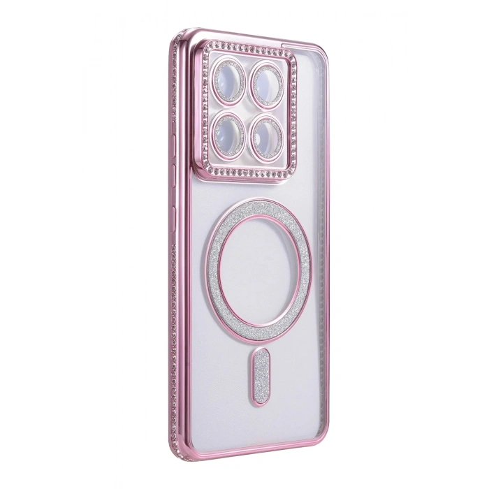 Mey İthalat®   Mi 14T Pro Joke Simli Magneticsafe Kılıf - Pembe