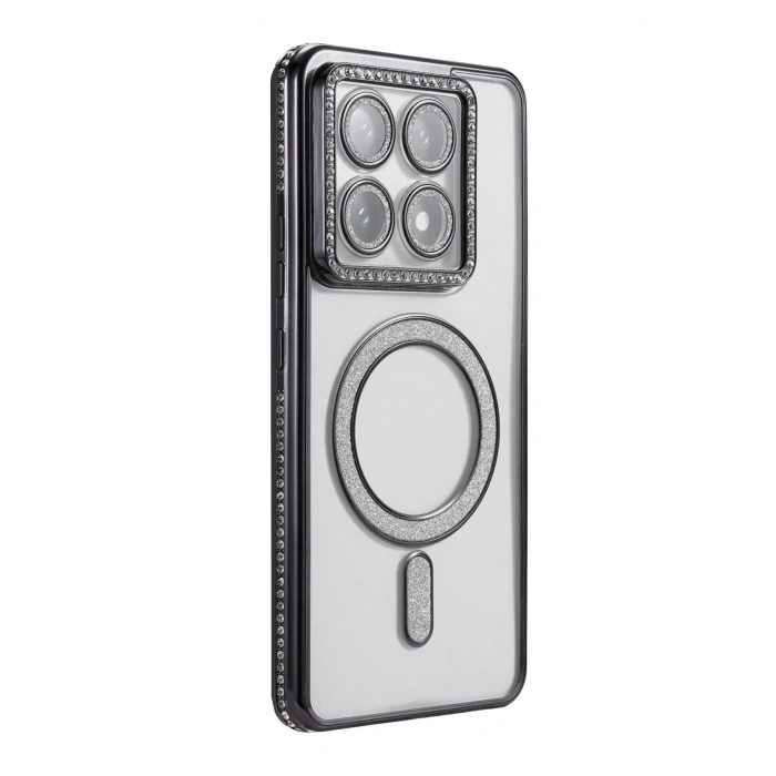 Mey İthalat®   Mi 14T Pro Joke Simli Magneticsafe Kılıf - Siyah