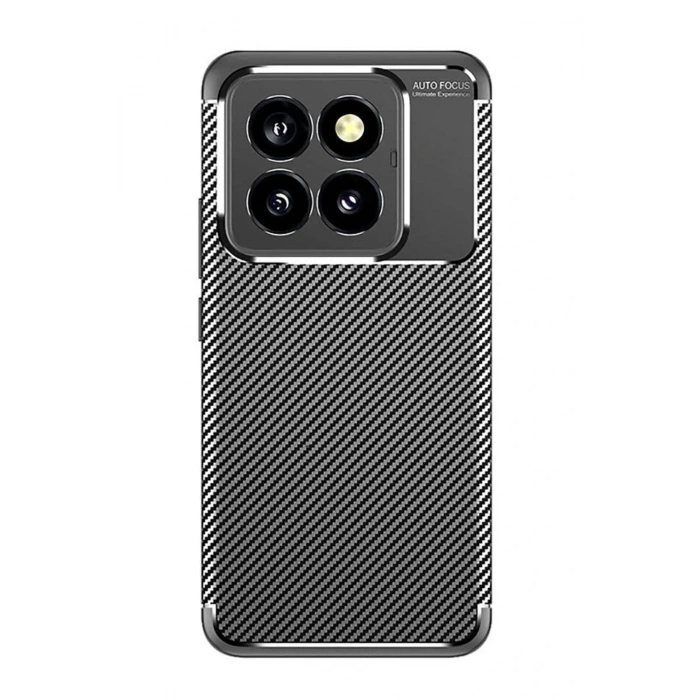 Mey İthalat®   Mi 14T Pro Kılıf Auto Focus Karbon Kapak - Siyah