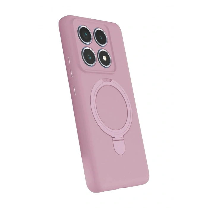 Mey İthalat®   Mi 14T Pro Regal Magsafe Standlı Kapak - Açık Pembe