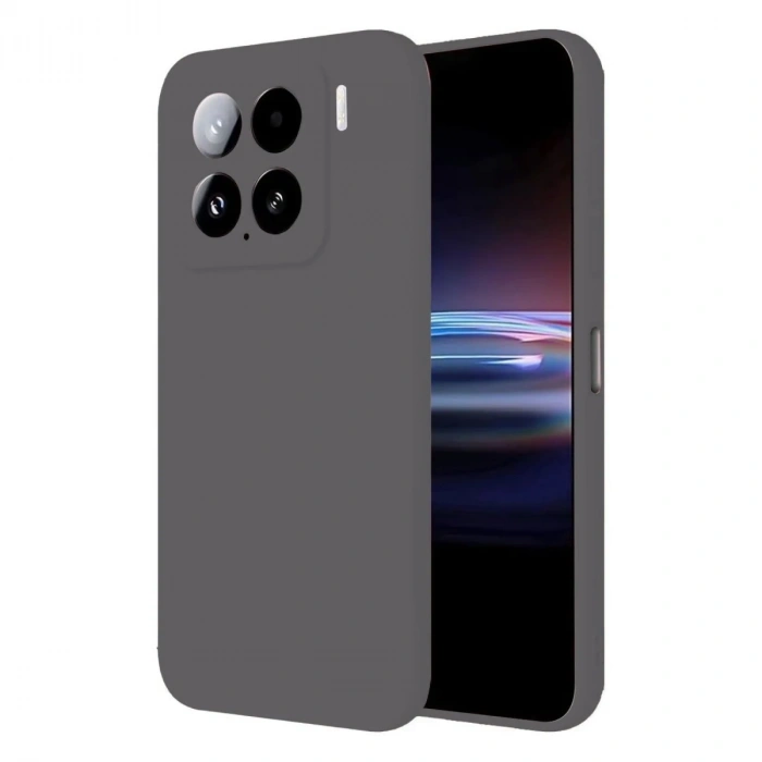 Mey İthalat®   Mi 15 Pro Kılıf Nano içi Kadife Silikon - Gri