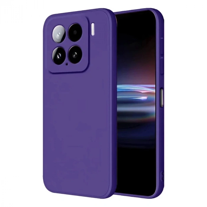 Mey İthalat®   Mi 15 Pro Kılıf Nano içi Kadife Silikon - Mor