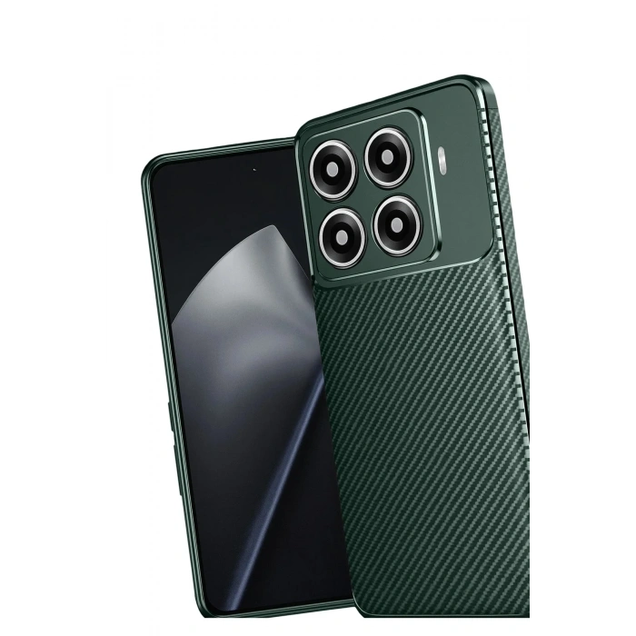 Mey İthalat®   Mi 15T Pro Auto Focus Karbon Kapak - Koyu Yeşil