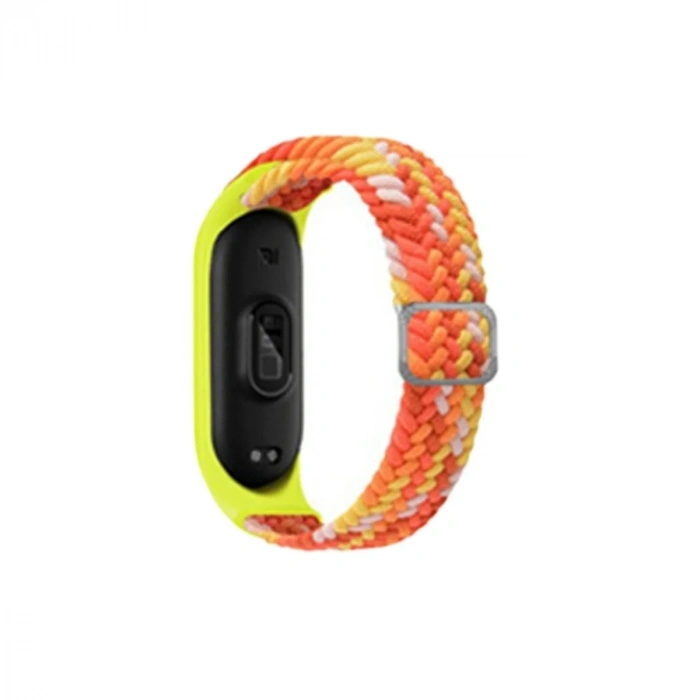 Mey İthalat®   Mi Band 6 Star Kordon - Turuncu-Sarı