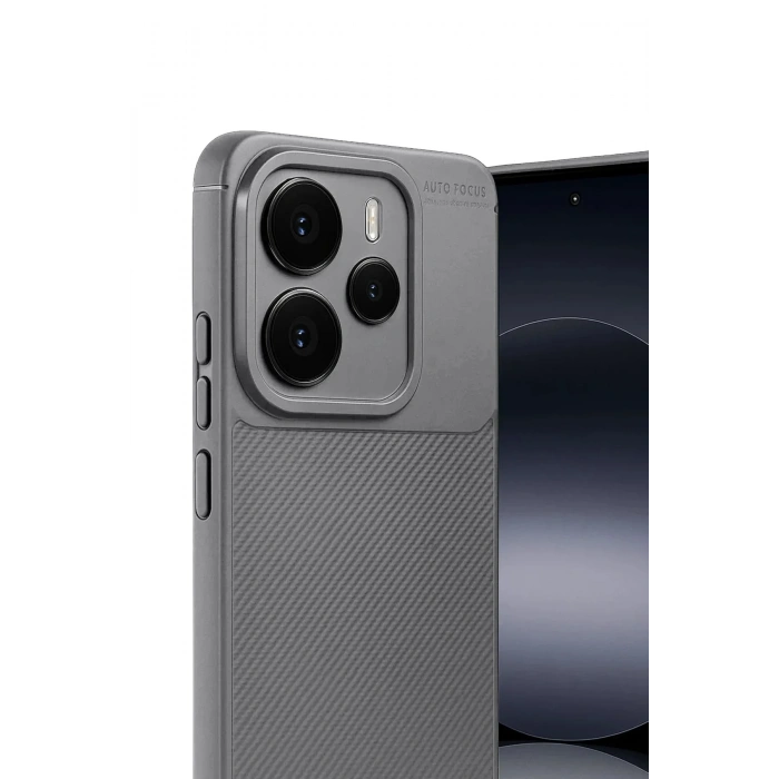 Mey İthalat®   Note 14 5G Auto Focus Karbon Kapak - Gri