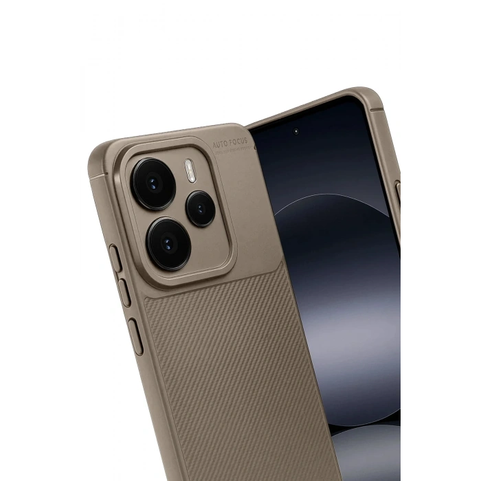 Mey İthalat®   Note 14 5G Auto Focus Karbon Kapak - Kahverengi