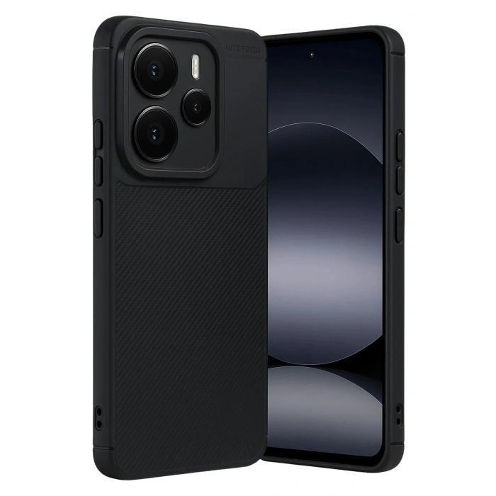 Mey İthalat®   Note 14 5G Auto Focus Karbon Kapak - Siyah