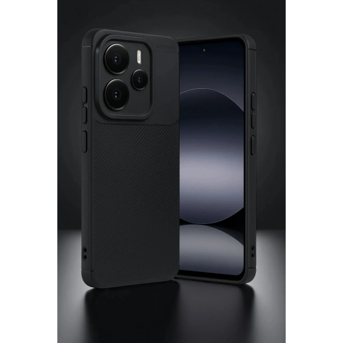 Mey İthalat®   Note 14 5G Auto Focus Karbon Kapak - Siyah