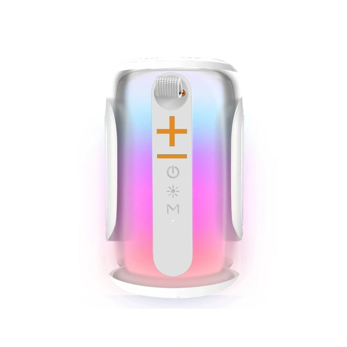 Mey İthalat®  Pluse 8 RGB Kablosuz Hoparlör - Beyaz