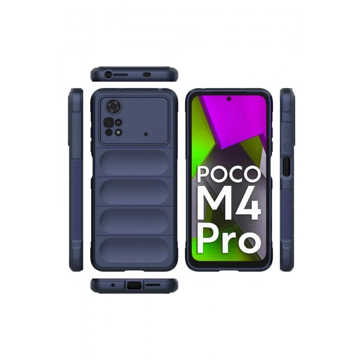 Mey İthalat®   Poco M4 Pro 4G Kılıf Optimum Silikon - Lacivert