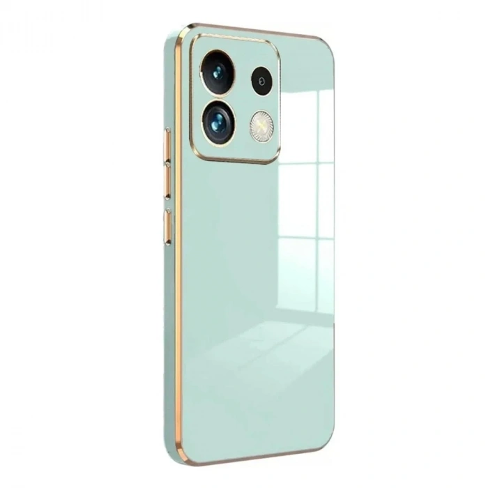Mey İthalat®   Poco M6 Pro 4G Kılıf Volet Silikon - Açık Yeşil