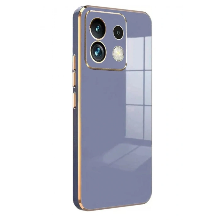 Mey İthalat®   Poco M6 Pro 4G Kılıf Volet Silikon - Mavi