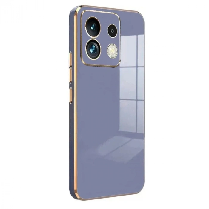 Mey İthalat®   Poco M6 Pro 4G Kılıf Volet Silikon - Mavi