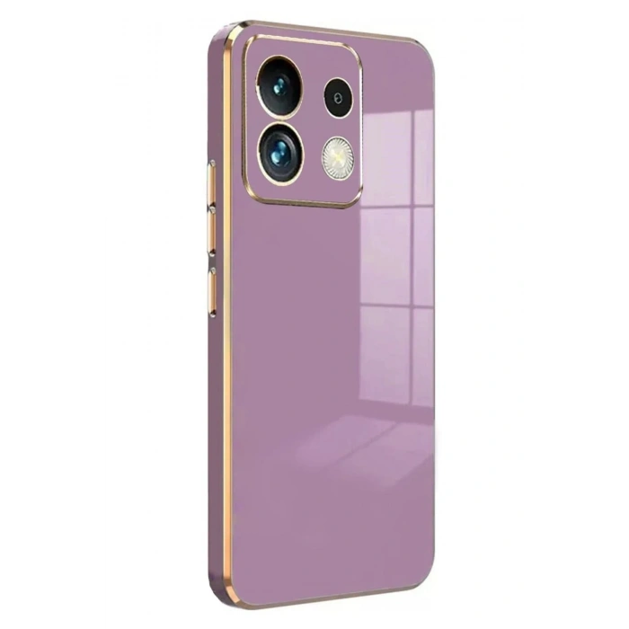 Mey İthalat®   Poco M6 Pro 4G Kılıf Volet Silikon - Mor