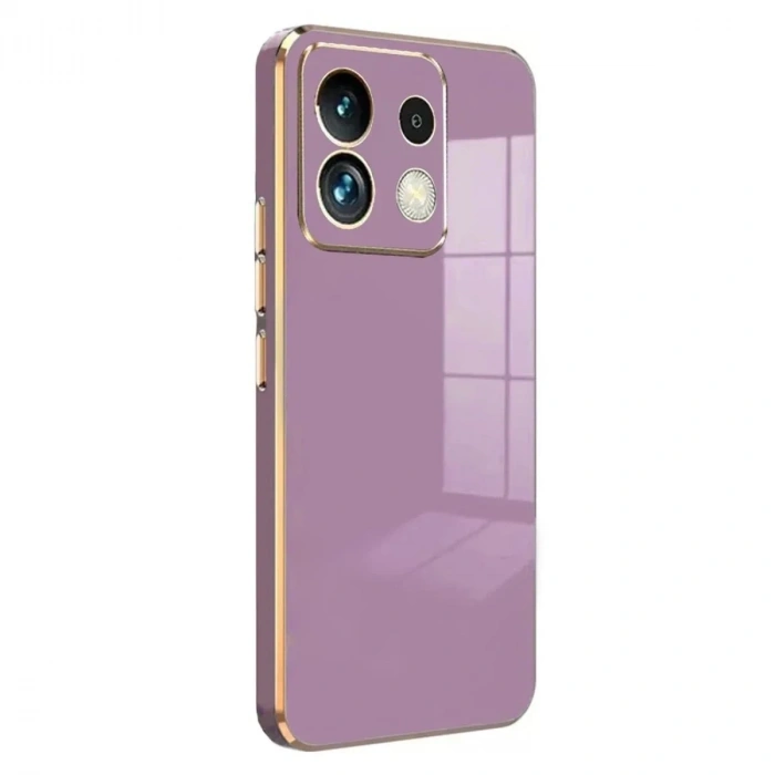 Mey İthalat®   Poco M6 Pro 4G Kılıf Volet Silikon - Mor