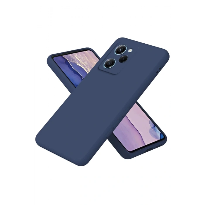 Mey İthalat®   Poco X5 Pro 5G Nano içi Kadife Silikon - Lacivert
