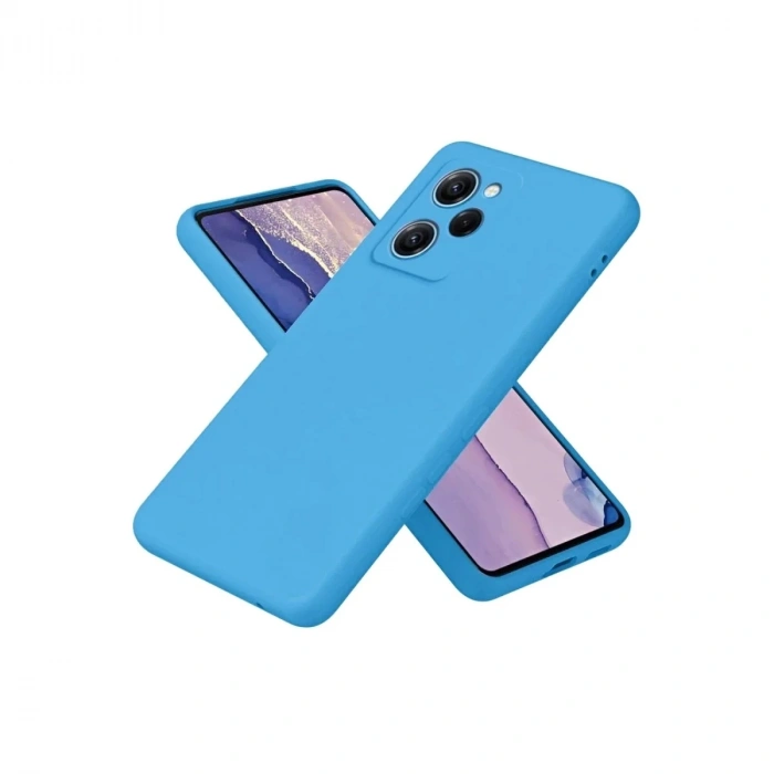Mey İthalat®   Poco X5 Pro 5G Nano içi Kadife Silikon - Mavi