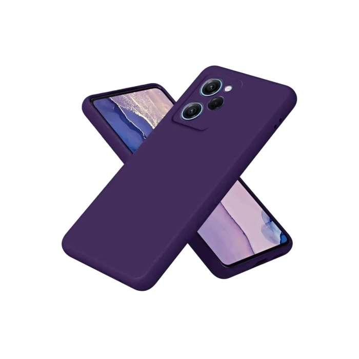 Mey İthalat®   Poco X5 Pro 5G Nano içi Kadife Silikon - Mor