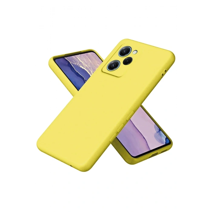 Mey İthalat®   Poco X5 Pro 5G Nano içi Kadife Silikon - Sarı