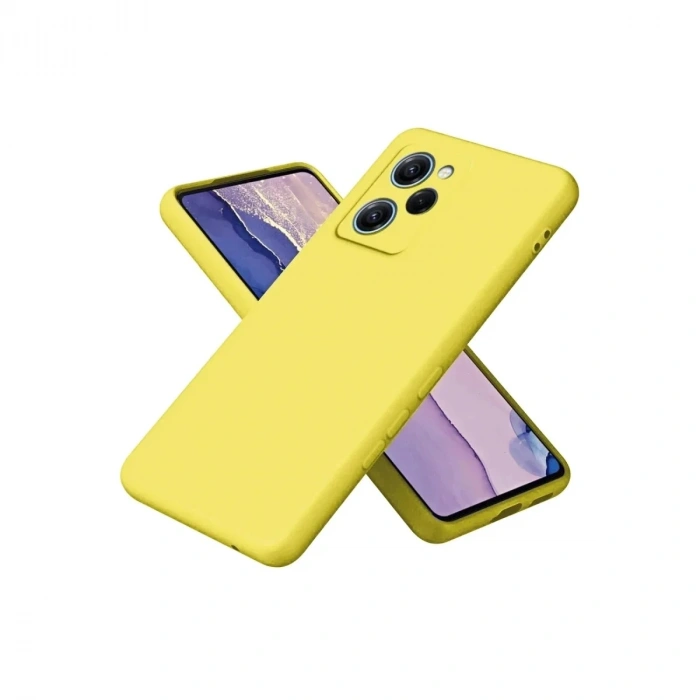 Mey İthalat®   Poco X5 Pro 5G Nano içi Kadife Silikon - Sarı