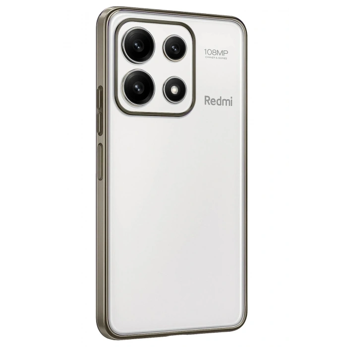 Mey İthalat®   Poco X6 Pro Kılıf  Lensli Silikon - Gold