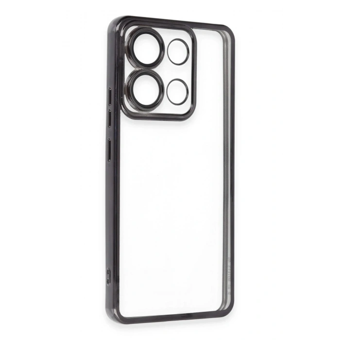 Mey İthalat®   Poco X6 Pro Kılıf  Lensli Silikon - Siyah