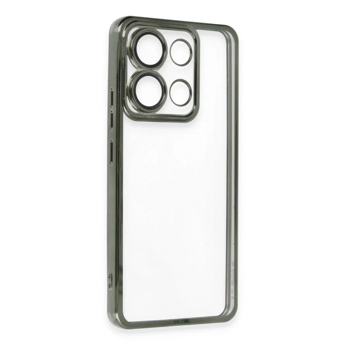 Mey İthalat®   Poco X6 Pro Kılıf  Lensli Silikon - Yeşil