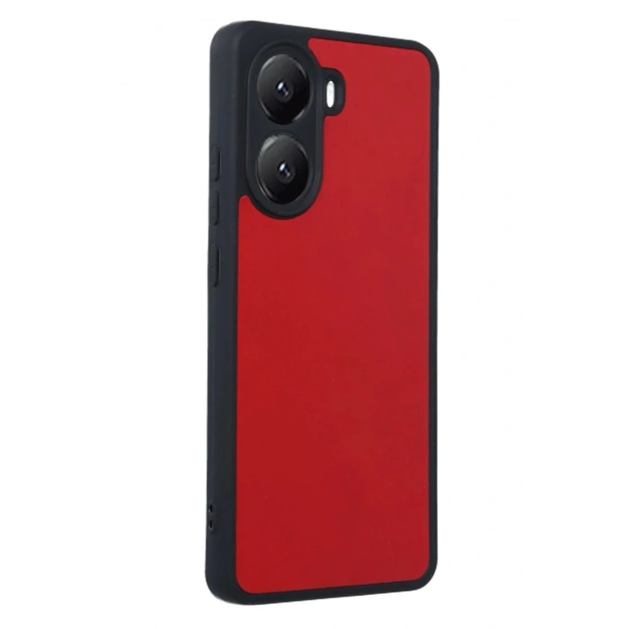 Mey İthalat®   Poco X7 Pro Kılıf Aras Deri Kapak - Kırmızı