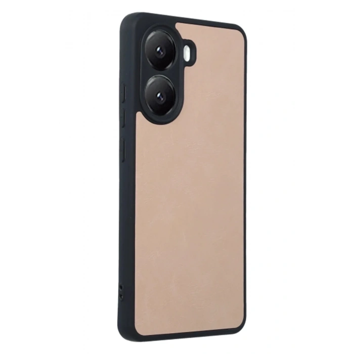 Mey İthalat®   Poco X7 Pro Kılıf Aras Deri Kapak - Pudra