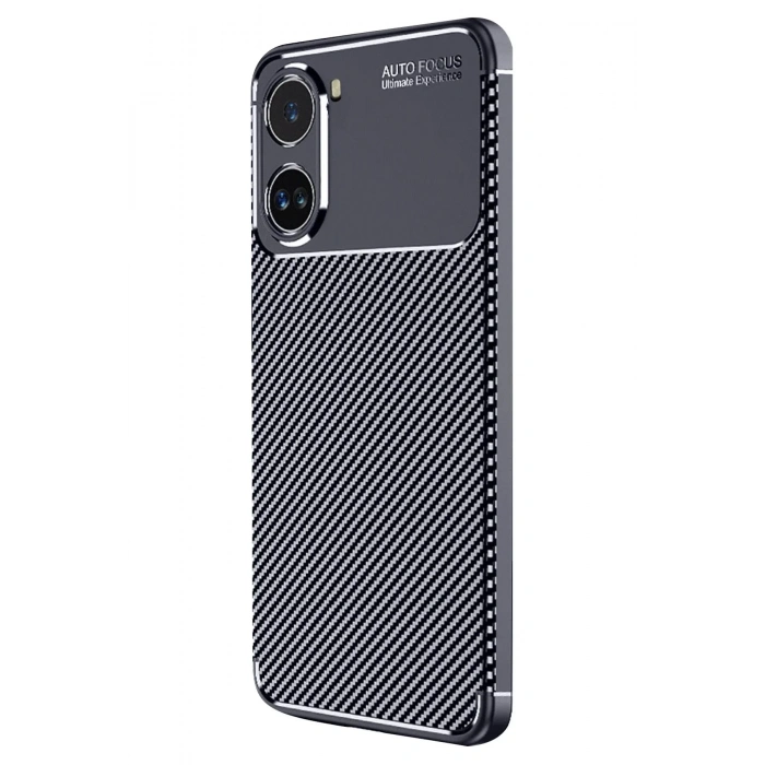 Mey İthalat®   Poco X7 Pro Kılıf Auto Focus Karbon Kapak - Lacivert